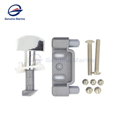 Stainless steel 10mm Hole Distance Arc Pull Lock Button Press Type Furniture Cupboard Door Installation Accessory - GenuineMarine