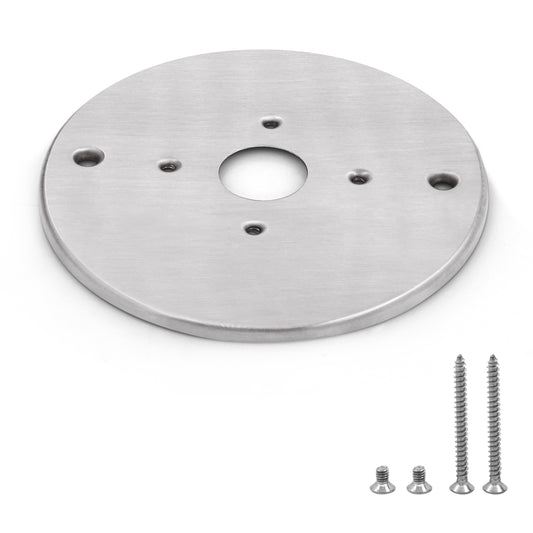 GenuineMarine Stainless Steel Hole Cover Plate for Small Base LED Reading Lamps Installation DIA 3.9”(10 cm) - THALASSA