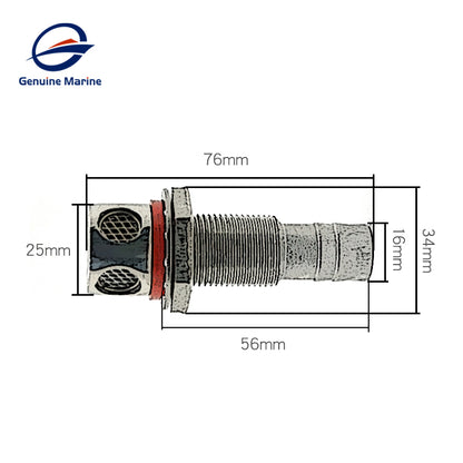 GenuineMarine 316 Stainless Steel Fuel Tank Straight out Vent Exhaust Port Marine hardware - GenuineMarine