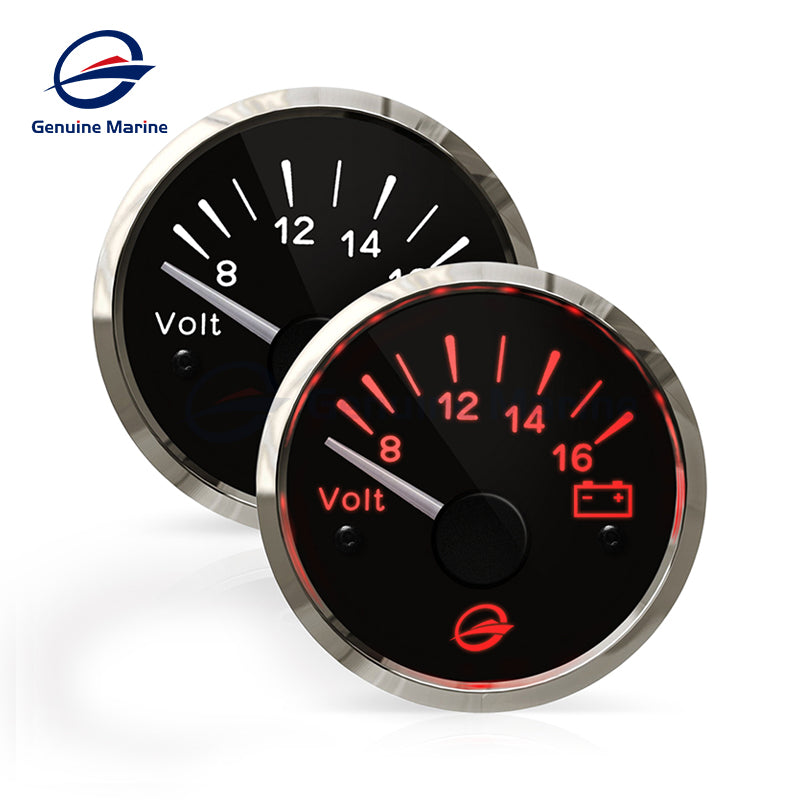 12V Electrical Voltmeter Gauge Meter 2" 52mm - GenuineMarine