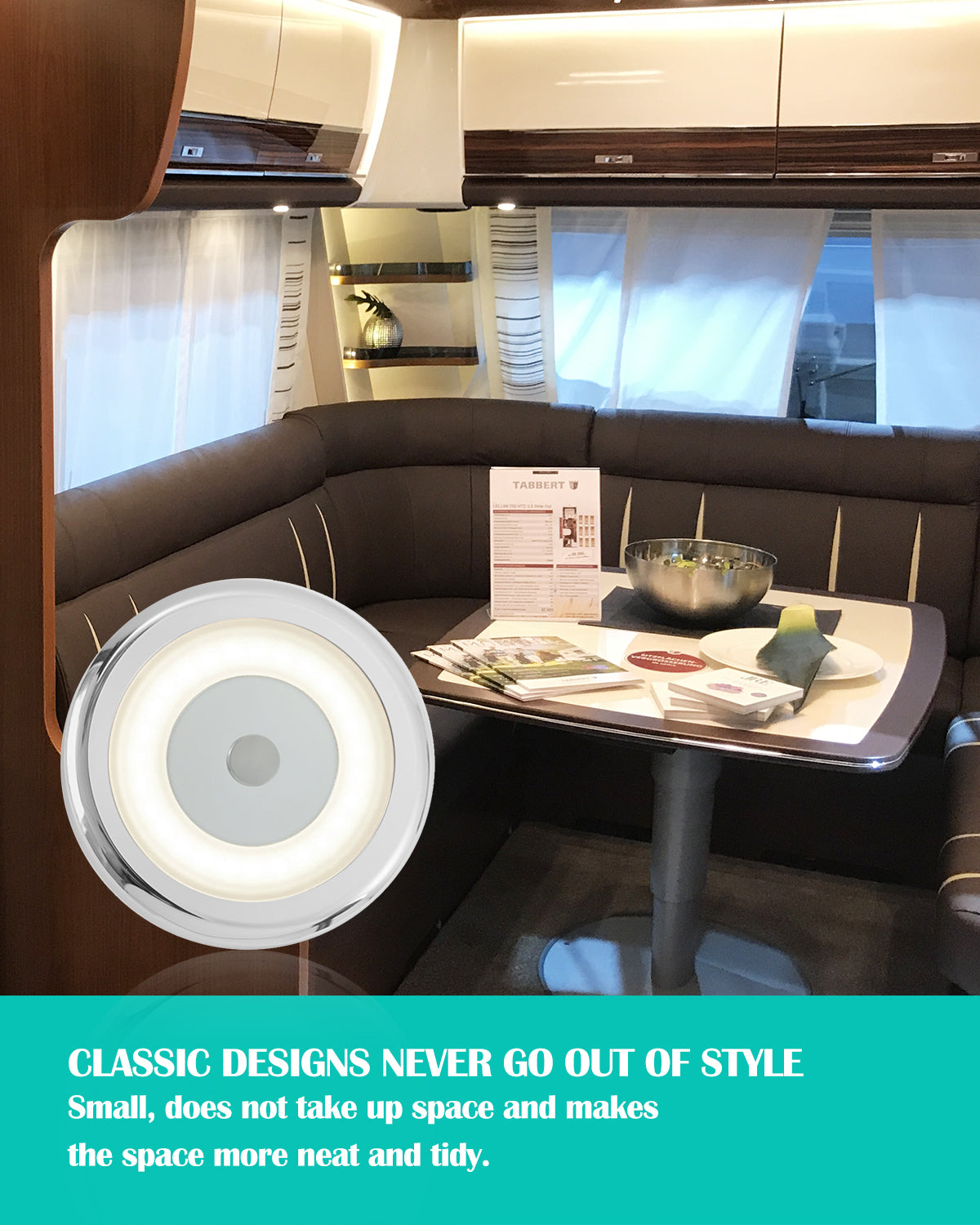 2/4/6pk RV Boat 10-30V Touch Ceiling LED Light Soft White Full Aluminum Tap Light Yacht Marine RV - THALASSA