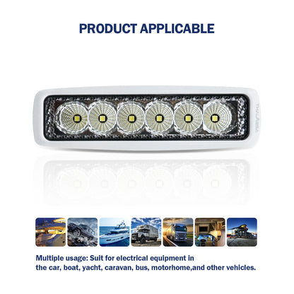 THALASSA 12/24V Dual Color Marine LED Spreader Flood Deck Light for Bo – Thalassa Marine