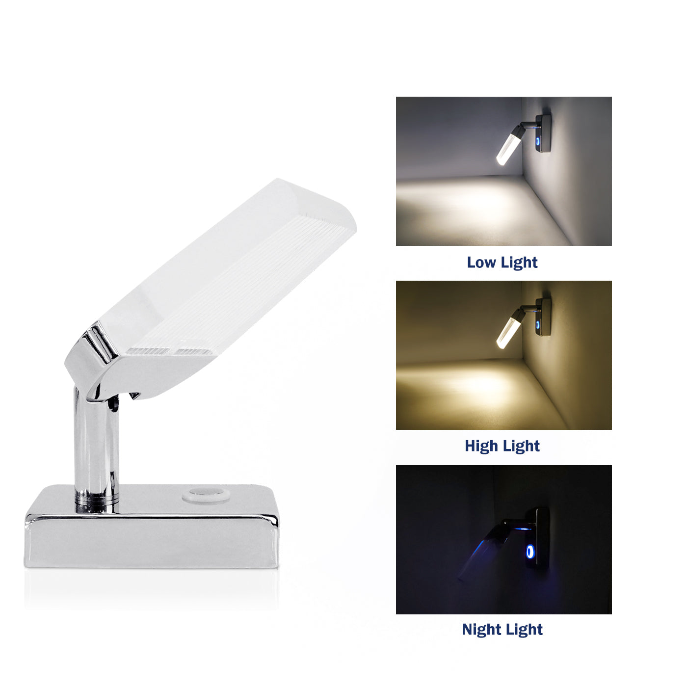 THALASSA DC 12V RV LED Reading Light with/without USB Dimmer Touch Switch for Yacht Boat - THALASSA