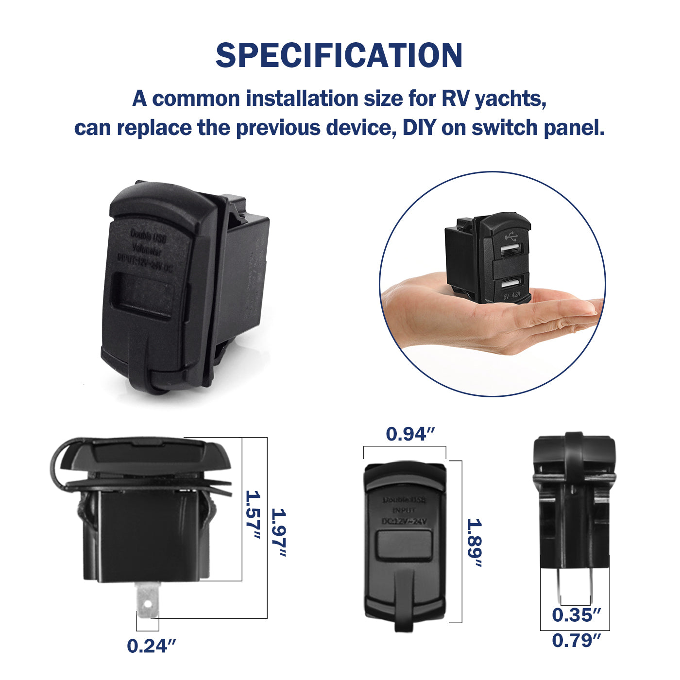 Thlevel DC530V Car Charger Switch Panel Instruction Manual