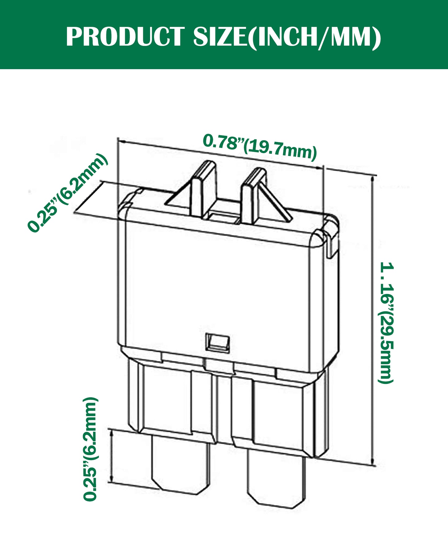 LENKRAD 6 Packs Fuse Circuit Breaker Low Profile ATC/ATO Resettable Fuse 5A 10A 15A 20A 25A 30A (Mixed), 12V-32V - THALASSA