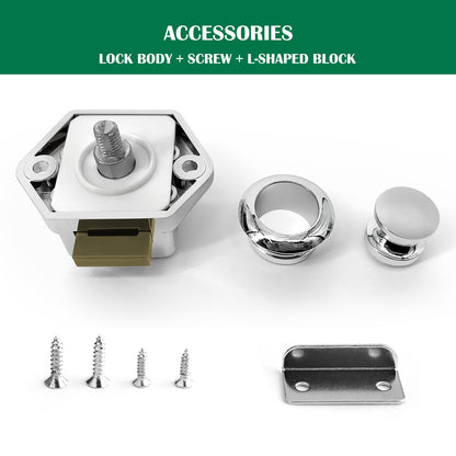 LENKRAD 10 Packs Push Button Latch for cabinets Keyless Push Button, Nickel Push Button Cabinet Door Latch for RV Motorhome Camper Caravan Visit the LENKRAD Store - THALASSA